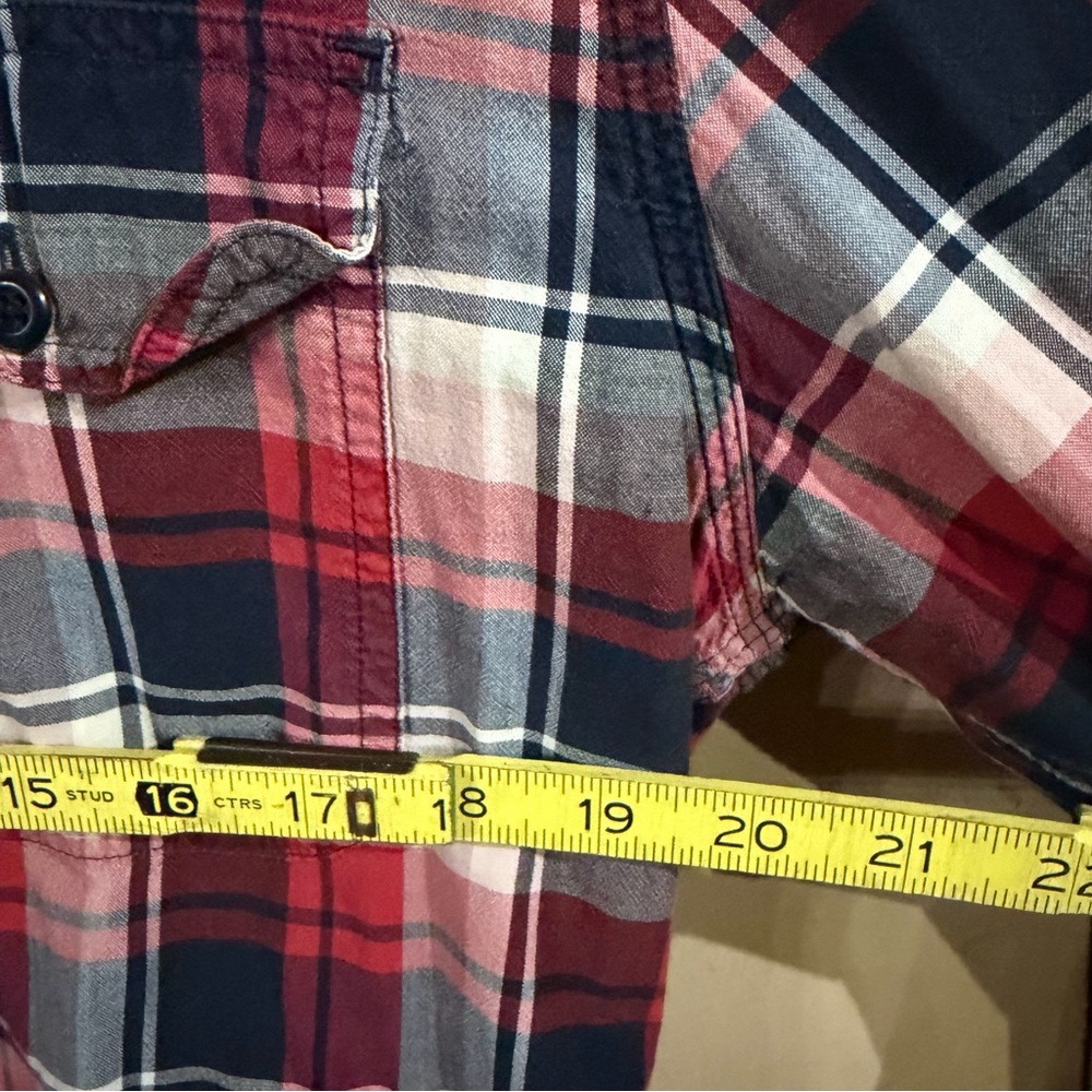 J. Crew RARE Red and Blue Plaid Button Down Shirt! The real DEAL!! ✌️ ❤️ - Picture 7 of 8